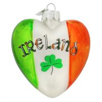 IRISH GLASS HEART ORNAMENT